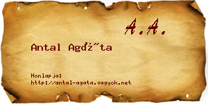 Antal Agáta névjegykártya